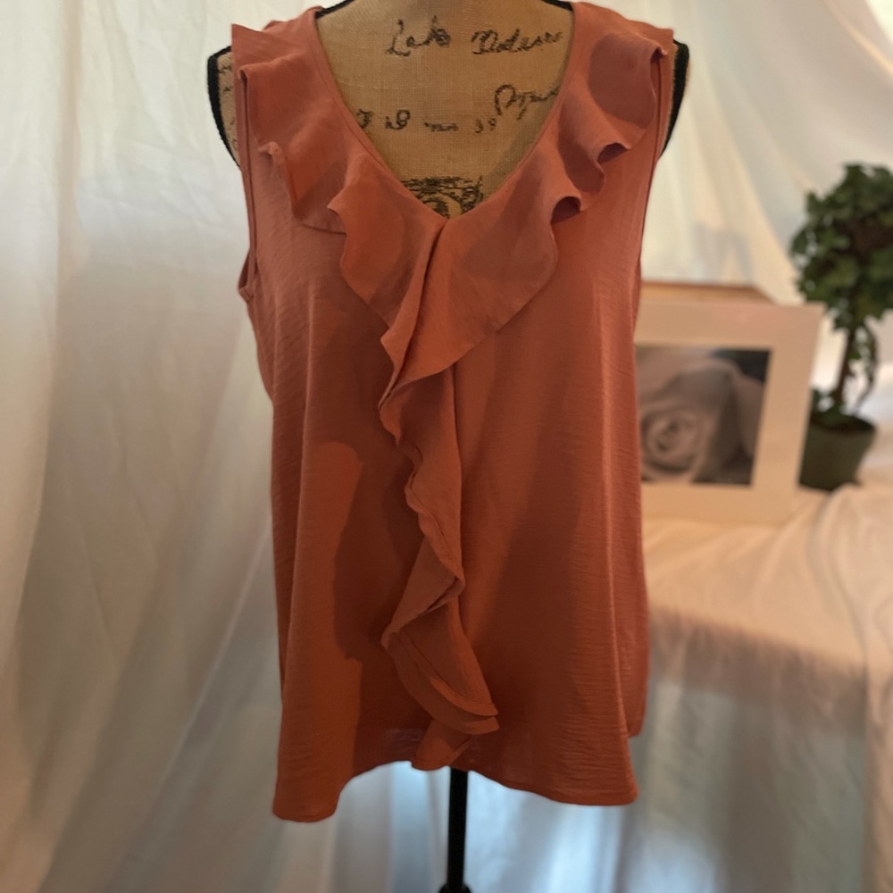 NWT Envy sleeveless ruffle top